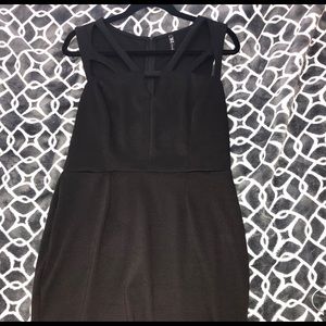 Black midi dress